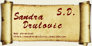 Sandra Drulović vizit kartica